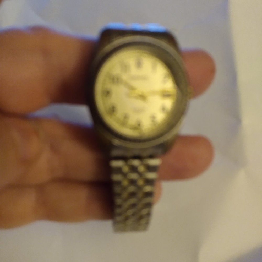 Embassy By Guen Vintage Women's Diamond Quartz watch slide metal stretch